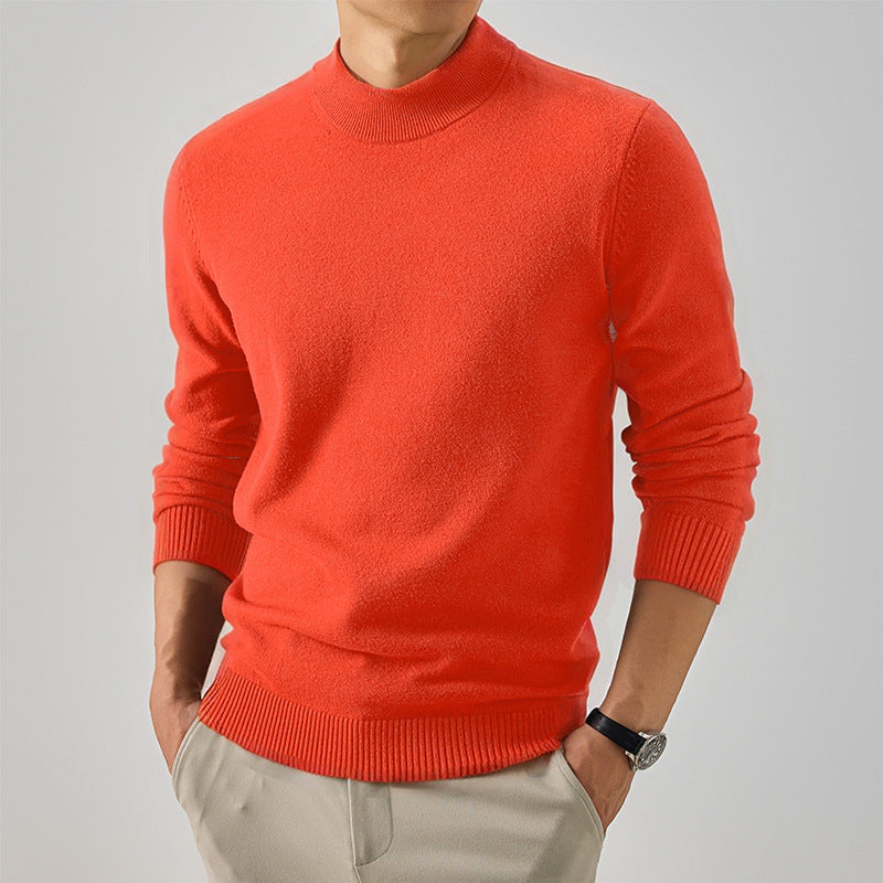 Herren Kurzer Rollkragen-Feinstrickpullover mit schmaler Silhouette Drune
