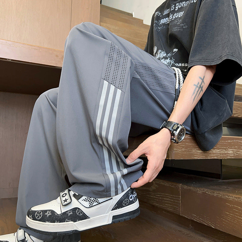 Herren Atmungsaktive Sporthose mit seitlichen Schlitzen