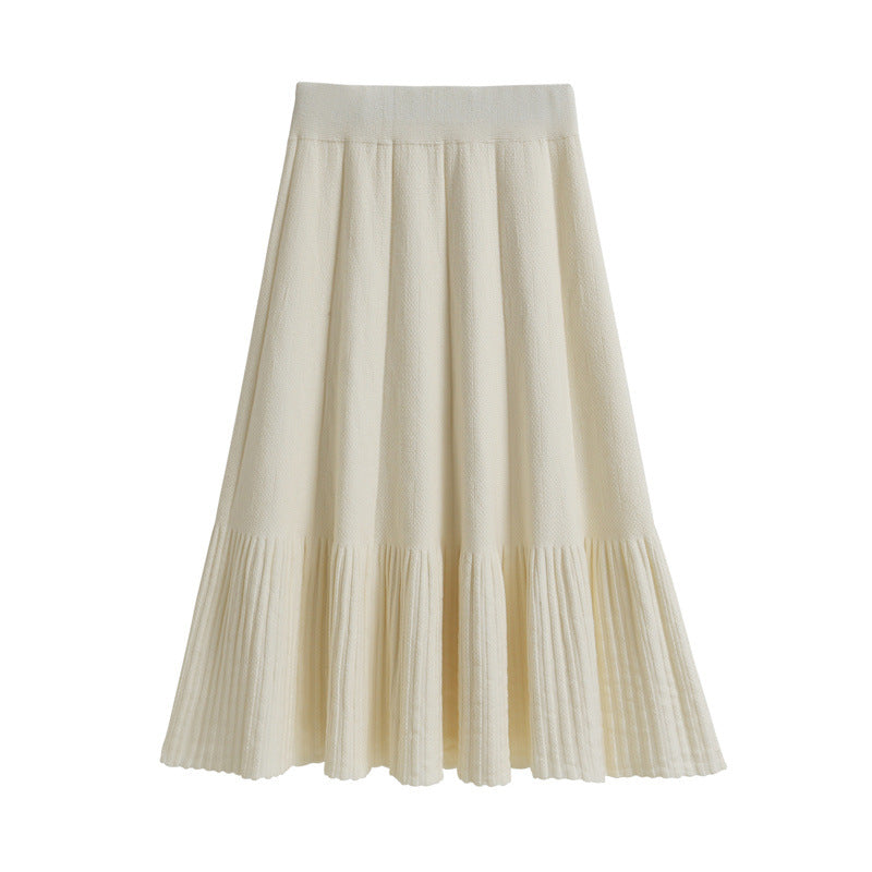 Damen Plissierter Maxi-Rock mit stylishen Falten Drune