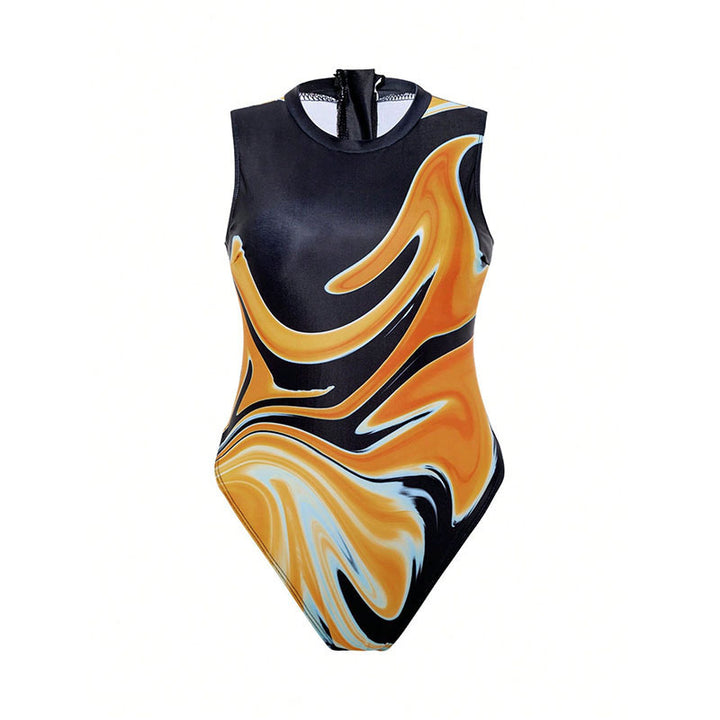 Damen Einteiler Badeanzug mit sportlichem Design Drune