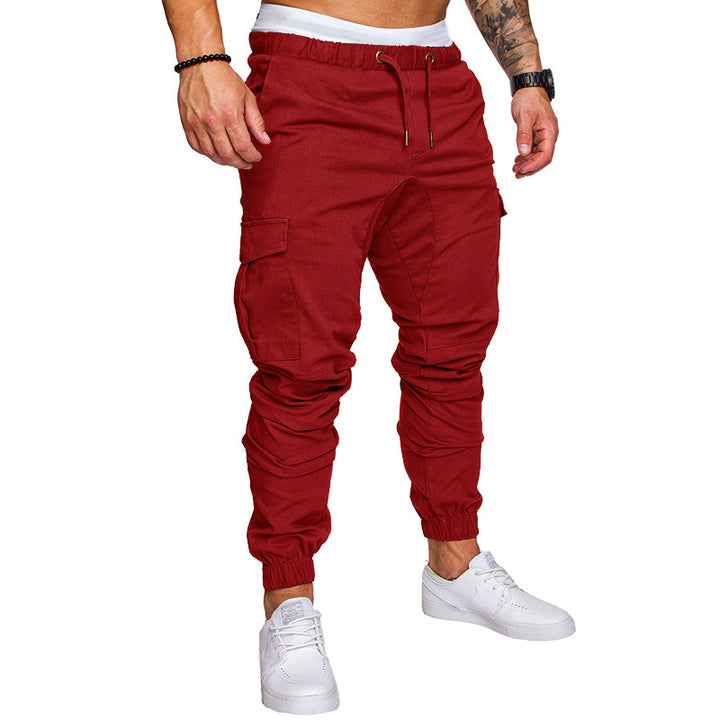 Herren Tapered Cargo-Jogger mit elastischem Bund, Kordelzug und Beuteltaschen Drune