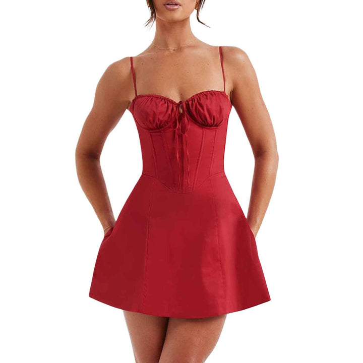 Damen Korsett Kleid Drune