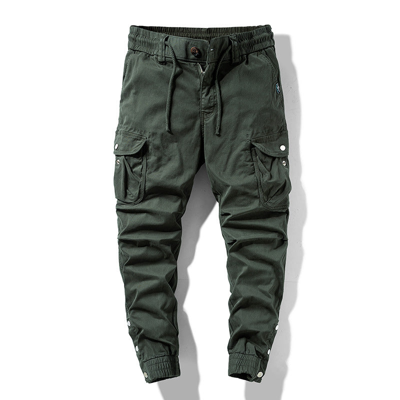 Herren Cargo-Joggerhose im Utility-Look mit elastischem Bund, Mehrfach-Taschen und gerippten Beinabschlüssen Drune