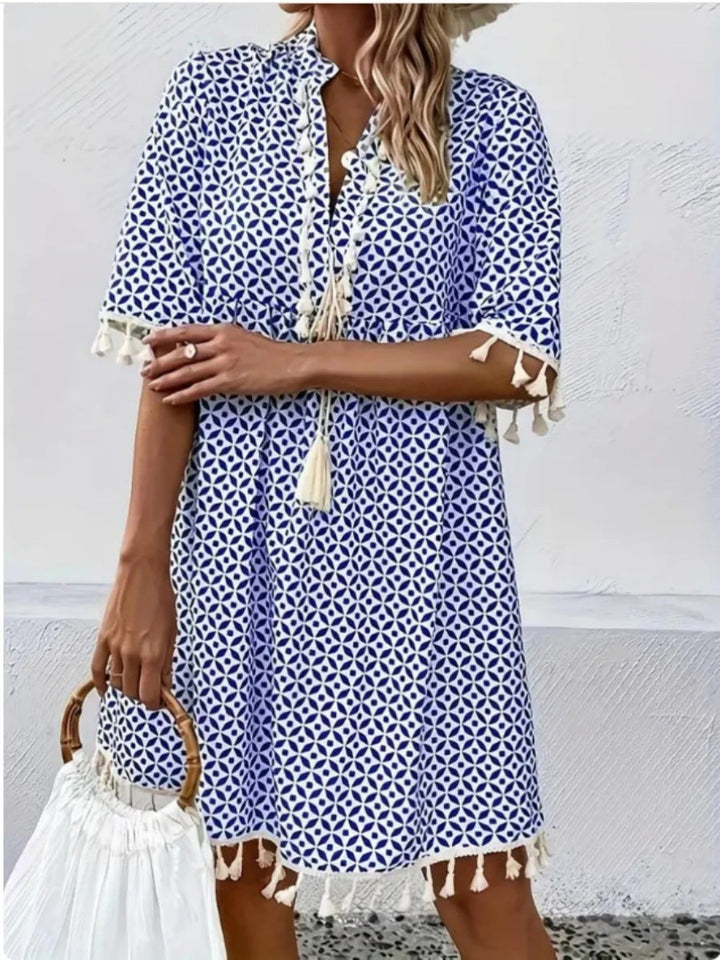Damen Sommerkleid mit modischem Muster Drune
