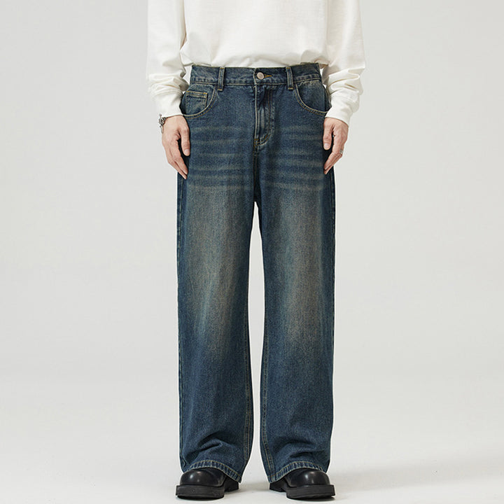 Herren Weite Baggy-Jeans im Vintage-Look mit Five-Pocket-Schnitt Drune