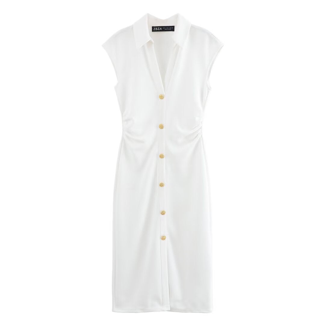 Damen Hemdblusenkleid mit edlen Knopfdetails und elegantem Schnitt Drune