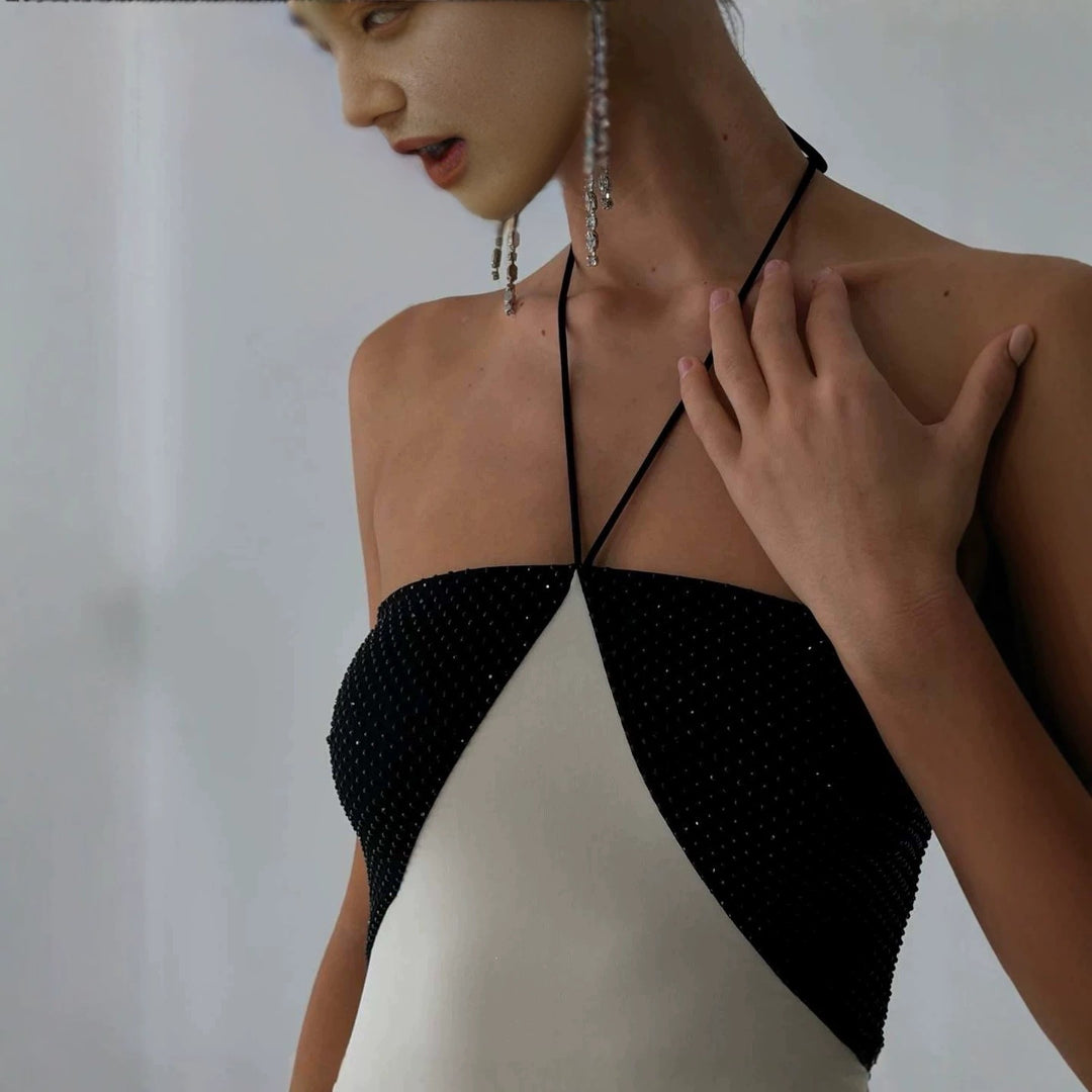 Damen Elegantes Abendkleid mit schimmerndem Oberteil und schmalem Schnitt Drune