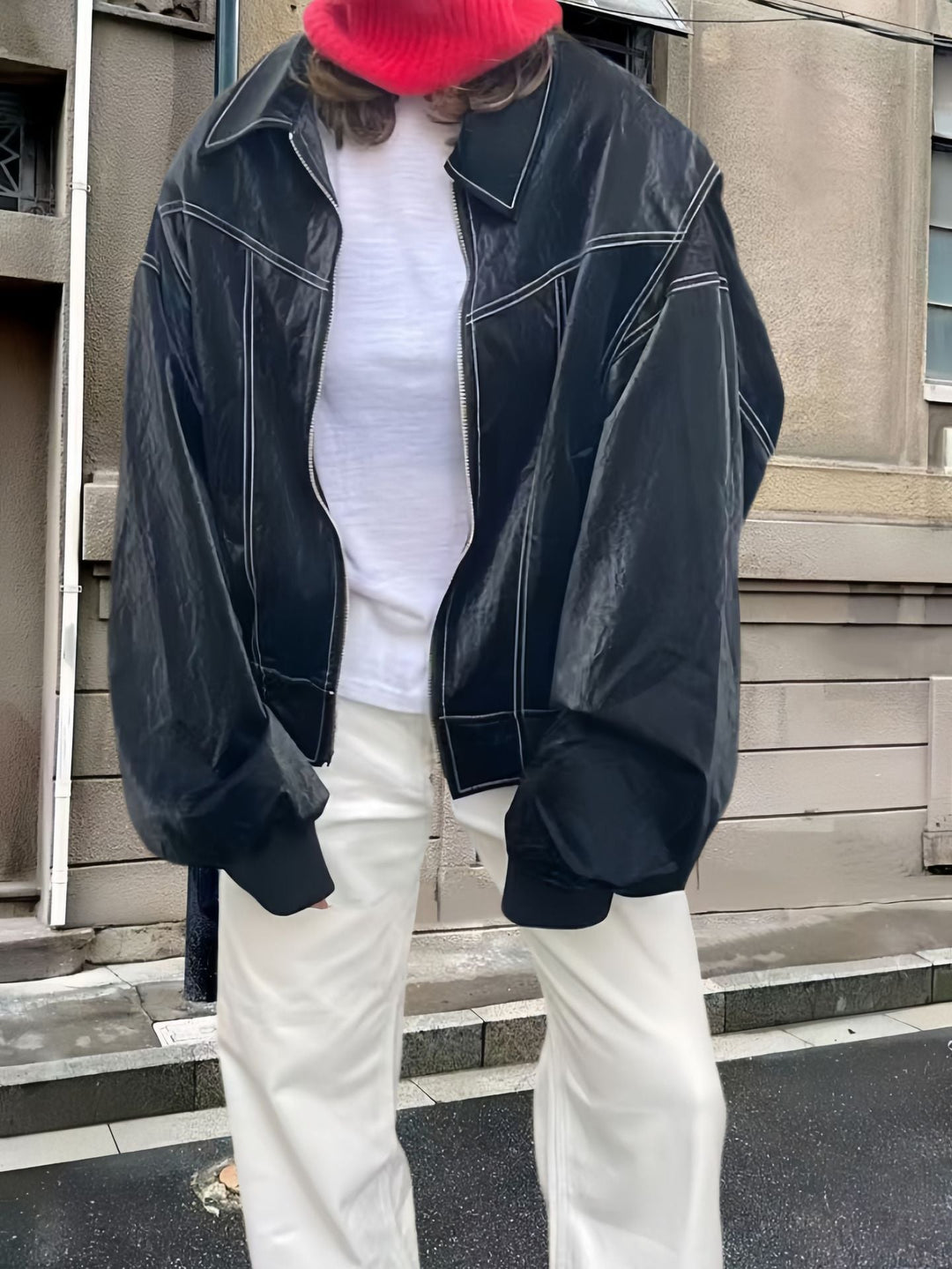 Damen lässige Oversized-Bomberjacke Drune