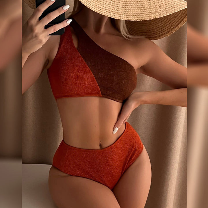 Damen einseitiger Crop-Bikini Drune