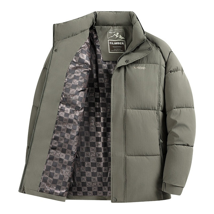 Herren Wattierte Winter-Steppjacke mit Stehkragen, Thermofutter & verdeckter Reißverschluss Drune
