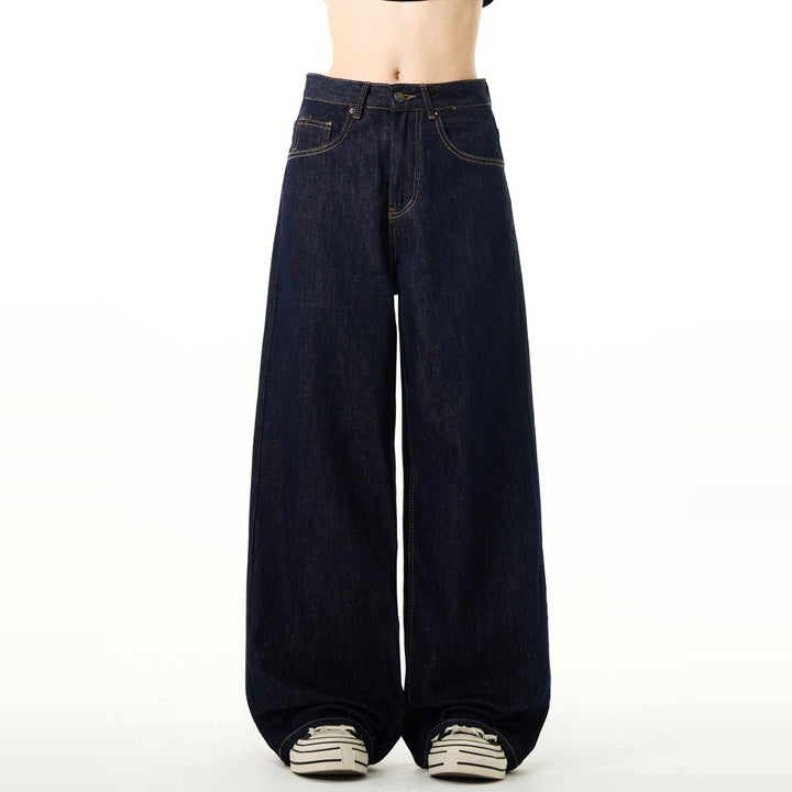 Damen Weit geschnittene Denim-Hose Drune