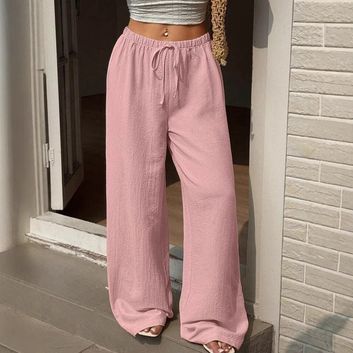 Damen Leichte Palazzohose mit elastischem Bund Drune