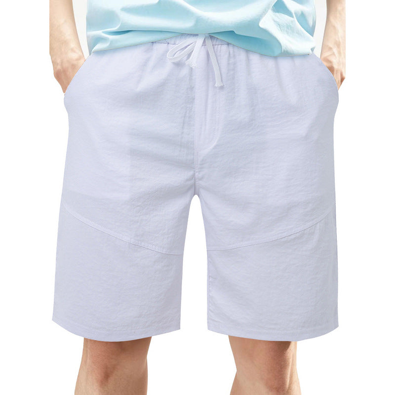 Herren nan knielange Leinenmix-Shorts mit elastischem Kordelzugbund und seitlichen Schubtaschen Drune