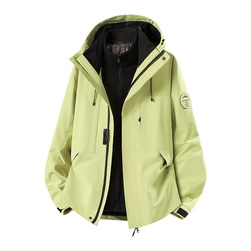 Herren Wetterfeste technische Softshell‑Trekkingjacke mit Kapuze und isolierendem Inneneinsatz Drune