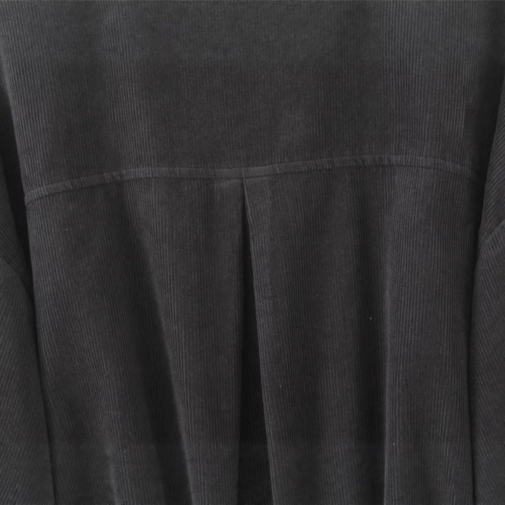 Damen Kurz geschnittene Kordjacke im Boxy‑Silhouette mit Frontreißverschluss und Stehkragen Drune