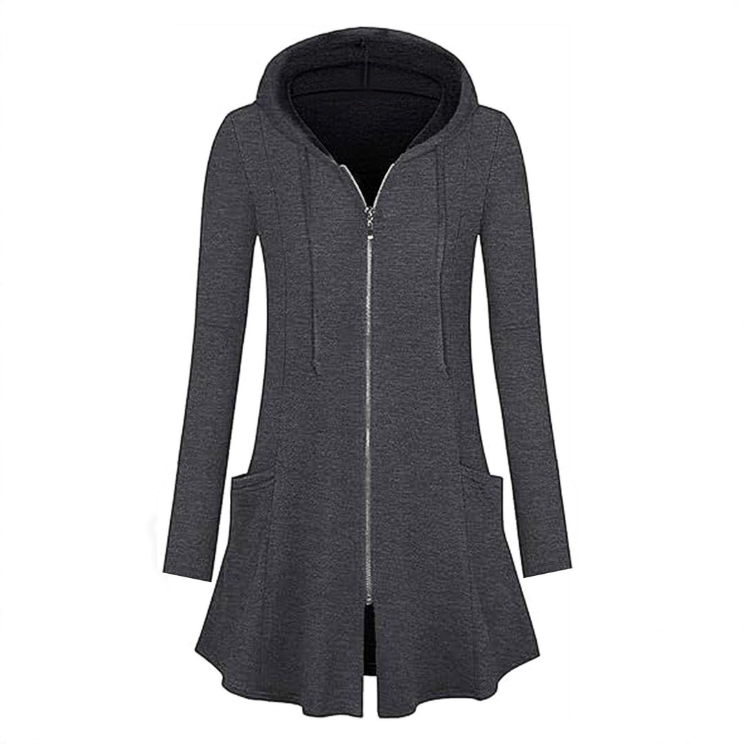 Damen Kapuzenjacke mit Reißverschluss und Seitentaschen Drune