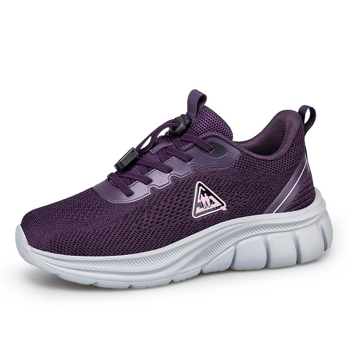 Damen nan leichter atmungsaktiver Strick-Walking-Sneaker mit Schnellzugverschluss und ergonomischer EVA-Dämpfung Drune