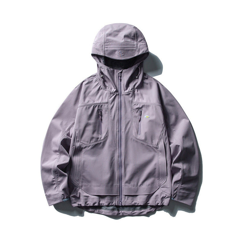 Unisex Technische Softshell-Fieldjacke mit verschweißten Nähten, vier Reißverschlusstaschen und verlängerter Rückenpartie Drune