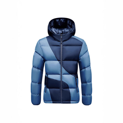 Herren Steppjacke mit kontrastreichen Paneelen, Kapuze und thermischer Synthetikfüllung Drune
