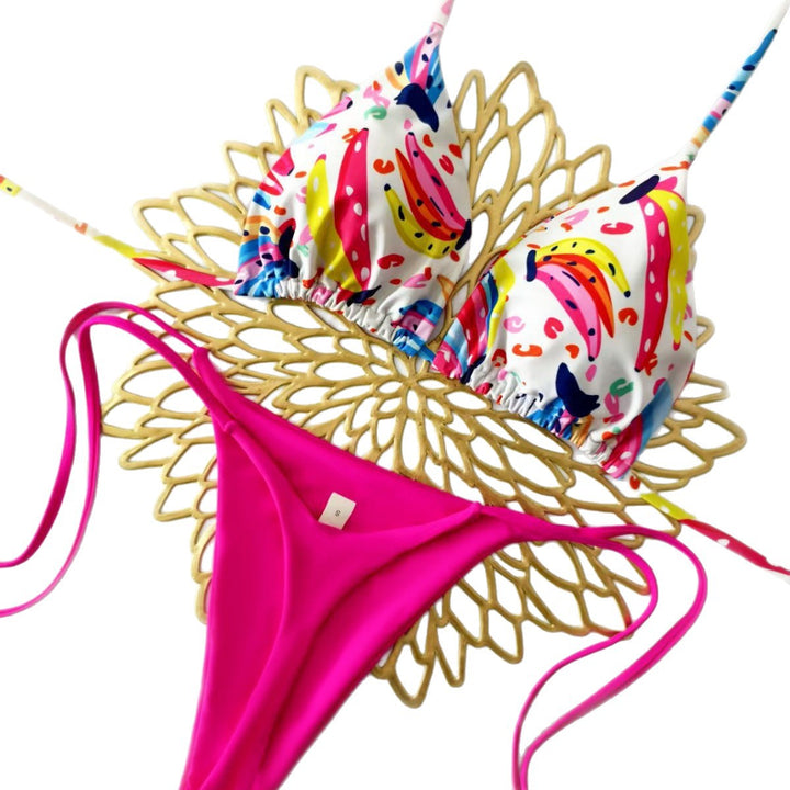 Damen Bikini-Set mit trendigem Animal-Print und modischem Schleifen-Detail Drune