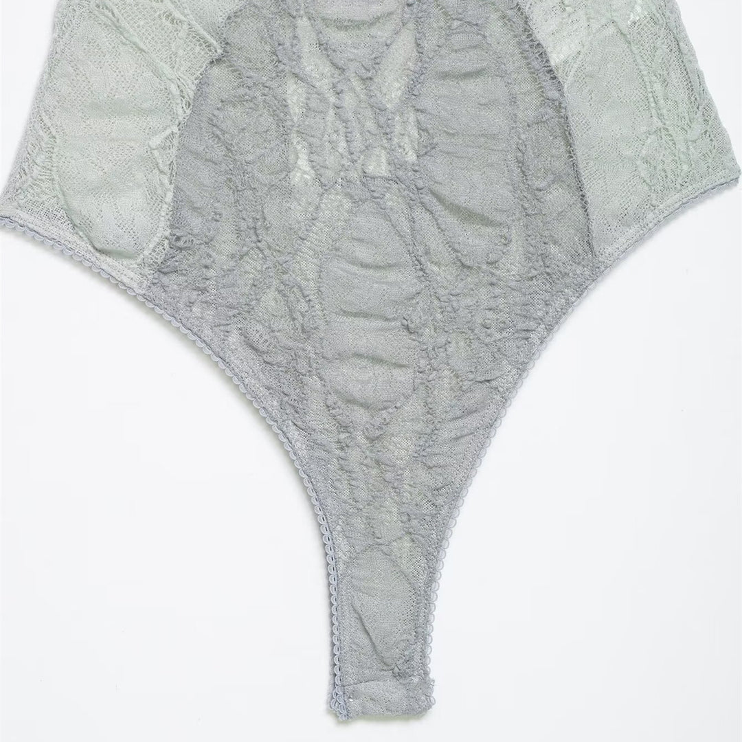 Damen Spitzenbody mit verführerischem Design und zarten Trägern Drune