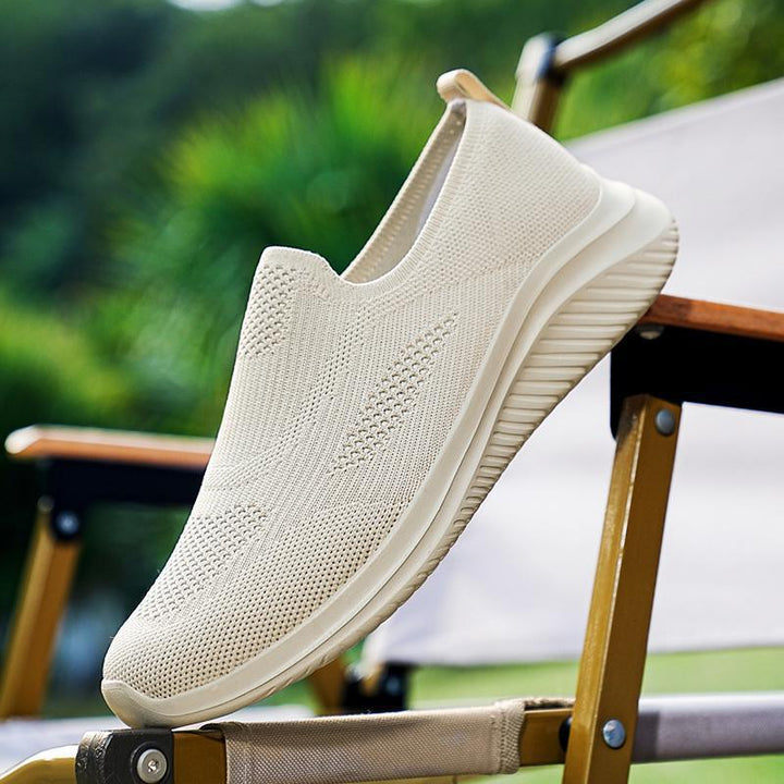 Herren Leichte Slip-On Sport Sneakers mit Atmungsaktivem Strickdesign Drune