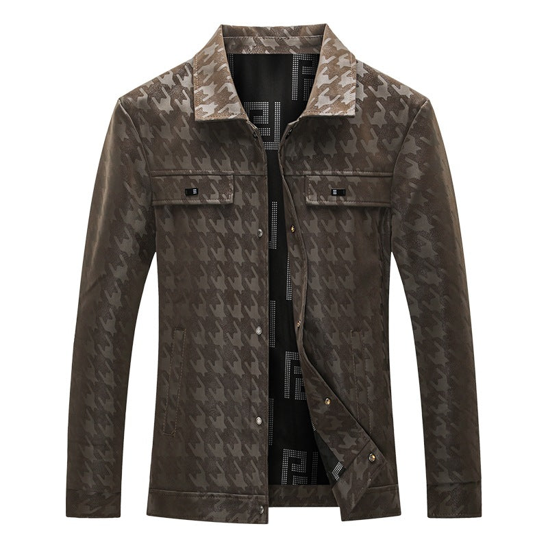 Herren Modische Jacke mit Karomuster Drune