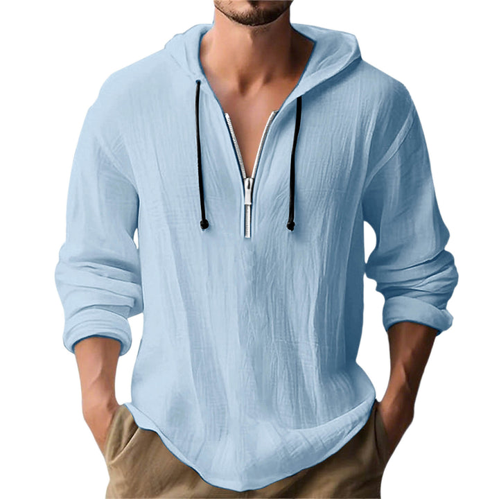 Herren lässiger Kapuzenpullover mit Reißverschluss Drune