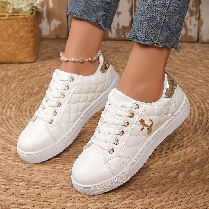 Damen Sportliche Schnür-Sneaker mit elegantem Steppdesign Drune