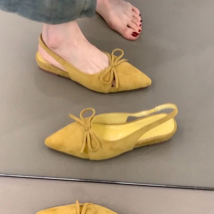 Damen Sling-Ballerinas mit dekorativem Schleifendetail und komfortablem Fußbett Drune