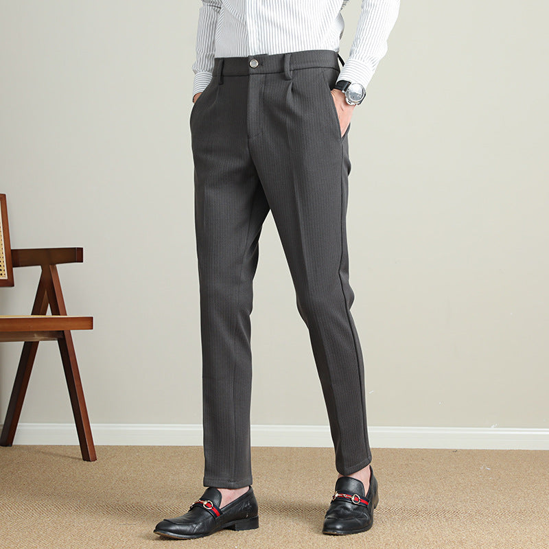 Herren Moderne Business-Hose mit eleganter Nadelstreifenoptik Drune