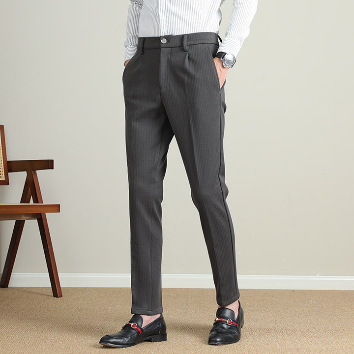 Herren Moderne Business-Hose mit eleganter Nadelstreifenoptik Drune