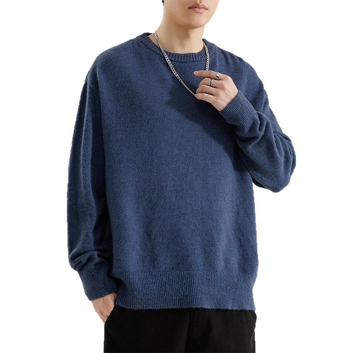 Herren Oversize Rundhalspullover aus weichem Feinstrick Drune