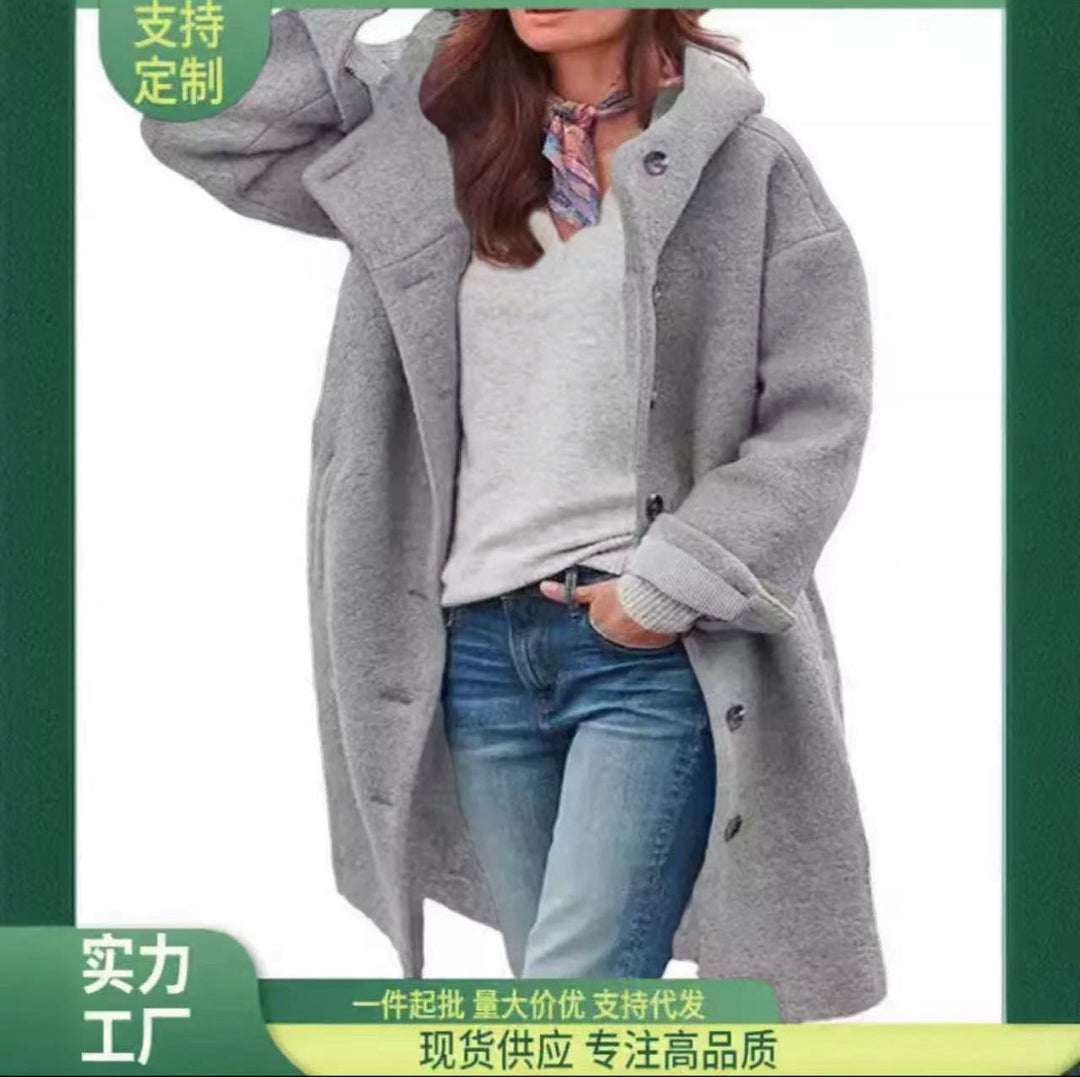 Damen Oversize-mantel mit praktischen Taschen Drune