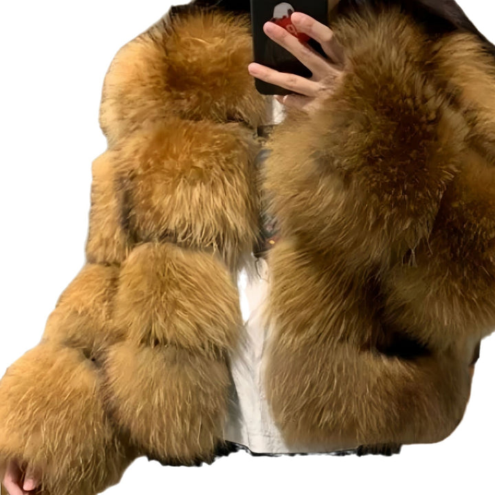 Damen kuschelige Pelzjacke Drune