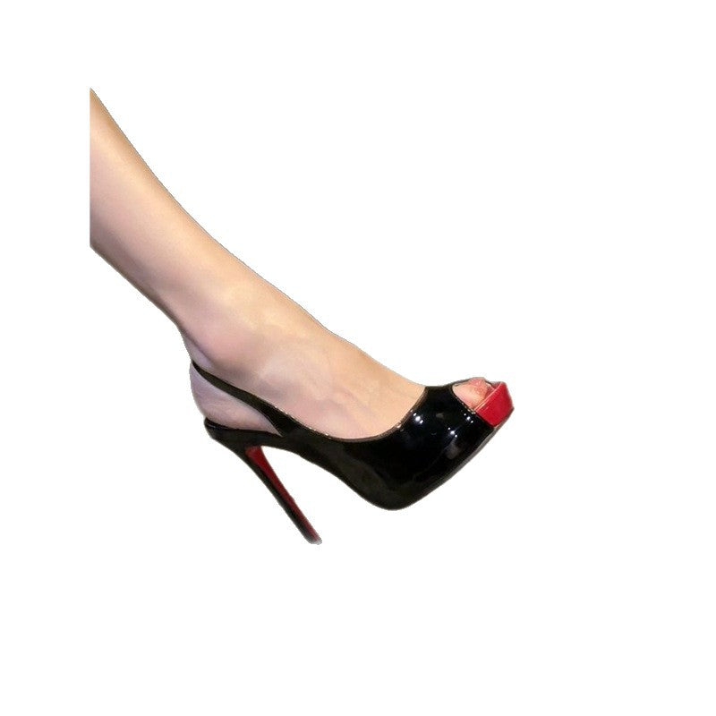 Damen High Heel Sandalen mit offenem Zehenbereich und schickem Absatz Drune