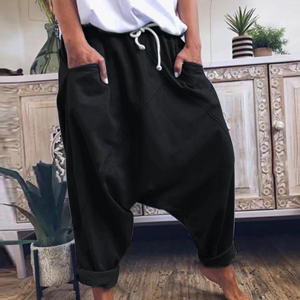 Herren lässige Relaxed-Fit Haremshose Drune