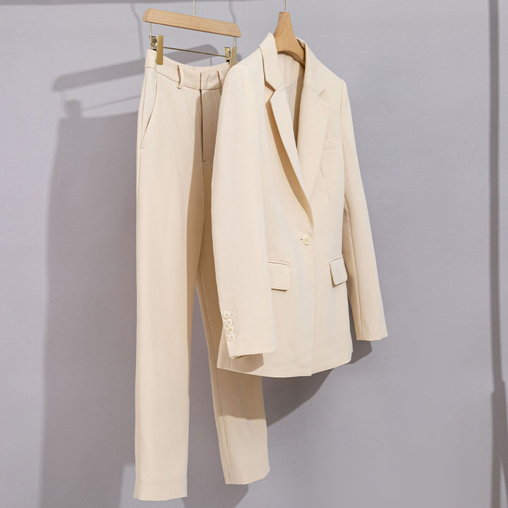 Damen Figurbetonter Midilanger Business-Blazer mit Reverskragen und formgebenden Abnähern Drune