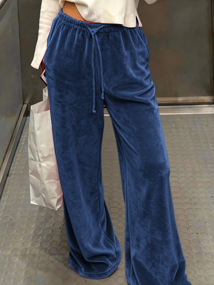 Damen Gemütliche und elegante Samthose Drune