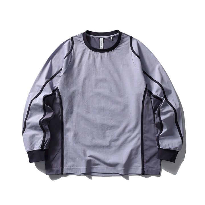 Unisex Funktionales Longsleeve im Oversize-Layering-Stil mit Flachnähten und Rippbündchen Drune