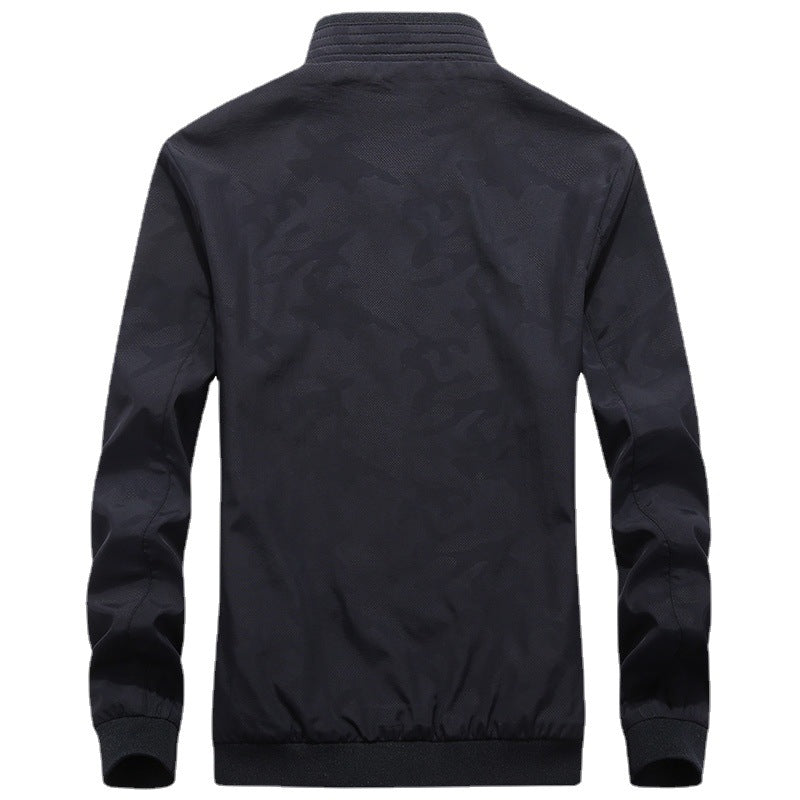 Herren Leichte wasserabweisende Bomberjacke mit Meshfutter und Patch‑Applikationen Drune