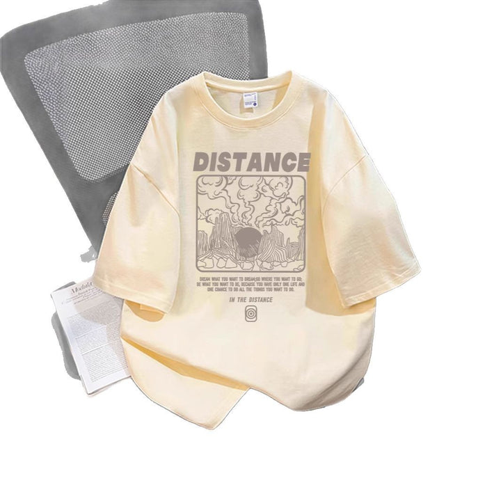 Damen Oversized T-Shirt mit kreativem Grafikdruck Drune