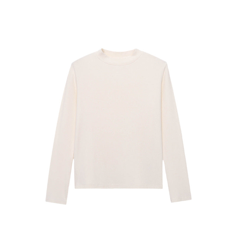Damen figurbetontes Langarmshirt aus feinem Rippstrick und lässiger Passform Drune