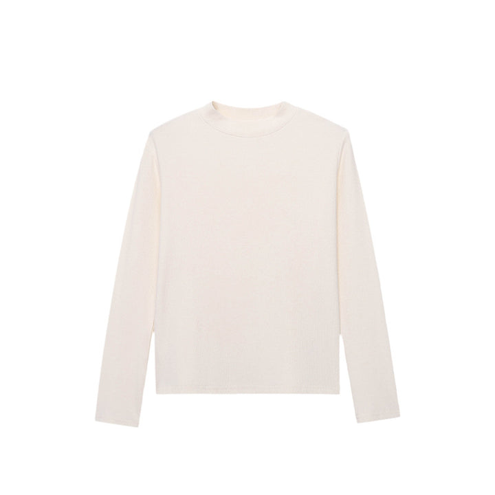 Damen figurbetontes Langarmshirt aus feinem Rippstrick und lässiger Passform Drune