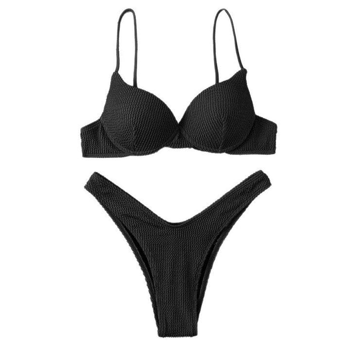 Damen Bikiniset mit gepolstertem Oberteil und hohem Beinausschnitt Drune