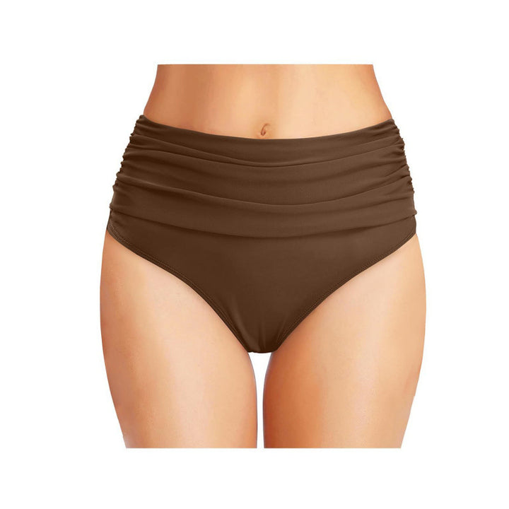 Damen Hochgeschnittene Bikinihose mit eleganter Raffung Drune