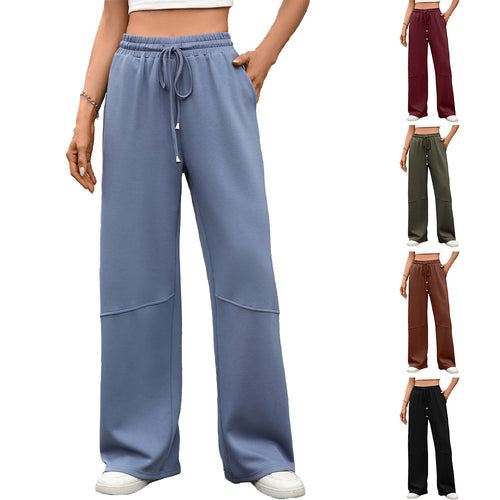 Damen Weite Freizeithose mit elastischem Bund und seitlichen Taschen Drune