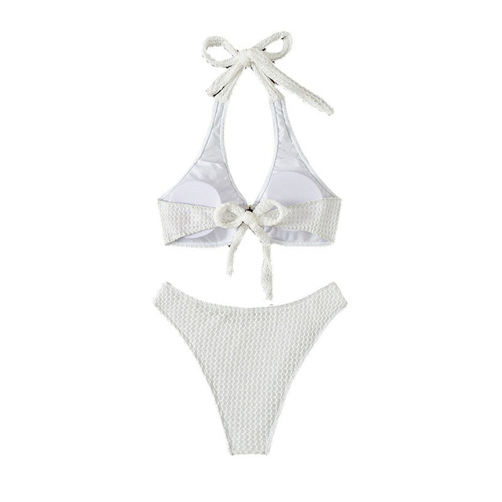 Damen Hochgeschnittener Triangel-Bikini mit Ringdetail Drune