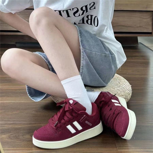 Damen Sneakers im urbanen Retro-Stil mit gepolsterter Innensohle und rutschfester Laufsohle Drune