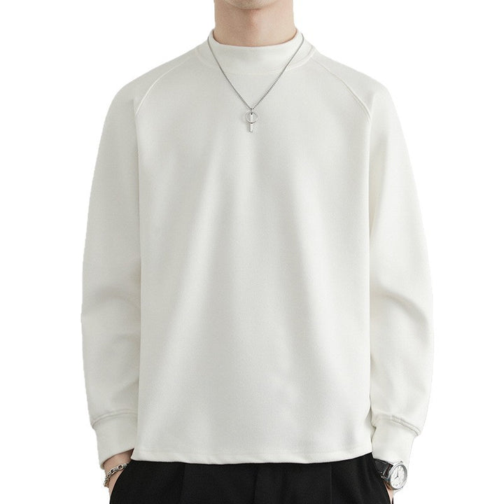 Herren Minimalistisches Mockneck-Sweatshirt aus Tech‑Fleece mit Raglanärmeln Drune